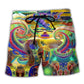 Bohemian Peace Color Beach Shorts For Seaside Travel And Flexible Everyday Wear