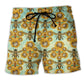 Bee Loves Sunflowers Nature Beach Shorts Pattern View For Coastal Holidays And Casual Activities