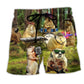 Singing Ferret Animal Beach Shorts For Tropical Holidays And Comfortable Daily Wear