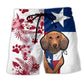 Texas Peace Dachshund Dog Beach Shorts For Island Escapes And Casual Outdoor Comfort