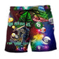 Christmas Billiard Neon Beach Shorts For Resort Getaways And Easygoing Coastal Style