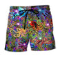 Octopus Full Colorful Beach Shorts Artwork Detail For Poolside And Ocean Adventures