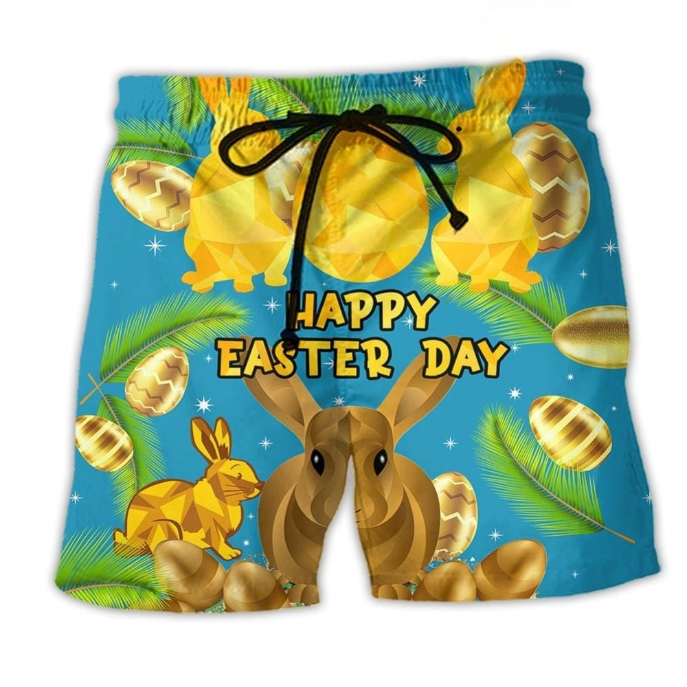 Easter Rabbit Gift Floral Beach Shorts For Warm Weather Outings And Comfortable Daily Wear