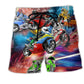Motorcycle Racing Dark Beach Shorts Design Detail For Resort And Beach Day Style