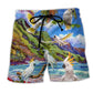 Cockatoo Ocean Landscape Beach Shorts For Beach Days And Comfortable Daily Wear