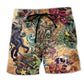 Skull Into The Sea Ocean Beach Shorts For Poolside Relaxation And Summer Adventures