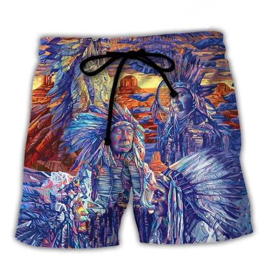 Native Chief Respect Nature Beach Shorts For Sunny Holidays And Comfortable Daily Styling