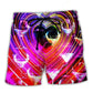 Romantic Cocktail Party Neon Heart Beach Shorts Pattern Detail For Sunny Outdoor Activities