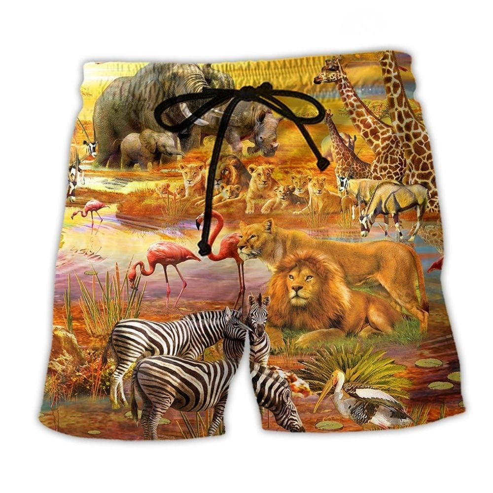 Wildlife Conservation Beach Shorts For Island Escapes And Flexible Everyday Wear
