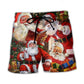 Christmas Santa Story Night Painting Beach Shorts Pattern Detail For Relaxed Warm Weather Outfits