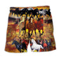 Horse Running Classic Beach Shorts Design Detail For Resort And Beach Day Style