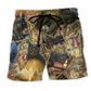 Cat Book Beach Shorts For Oceanfront Weekends And Distinctive Seasonal Style