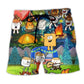 Marshmallow Chocolate Campfire Beach Shorts For Resort Getaways And Lightweight Summer Style