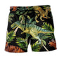 Dinosaur Ancient Jungle Adventure Beach Shorts For Summer Vacation And Coastal Travel
