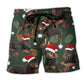 Rottweiler Dog Merry Christmas Holiday Beach Shorts For Vacation Travel And Easygoing Coastal Style