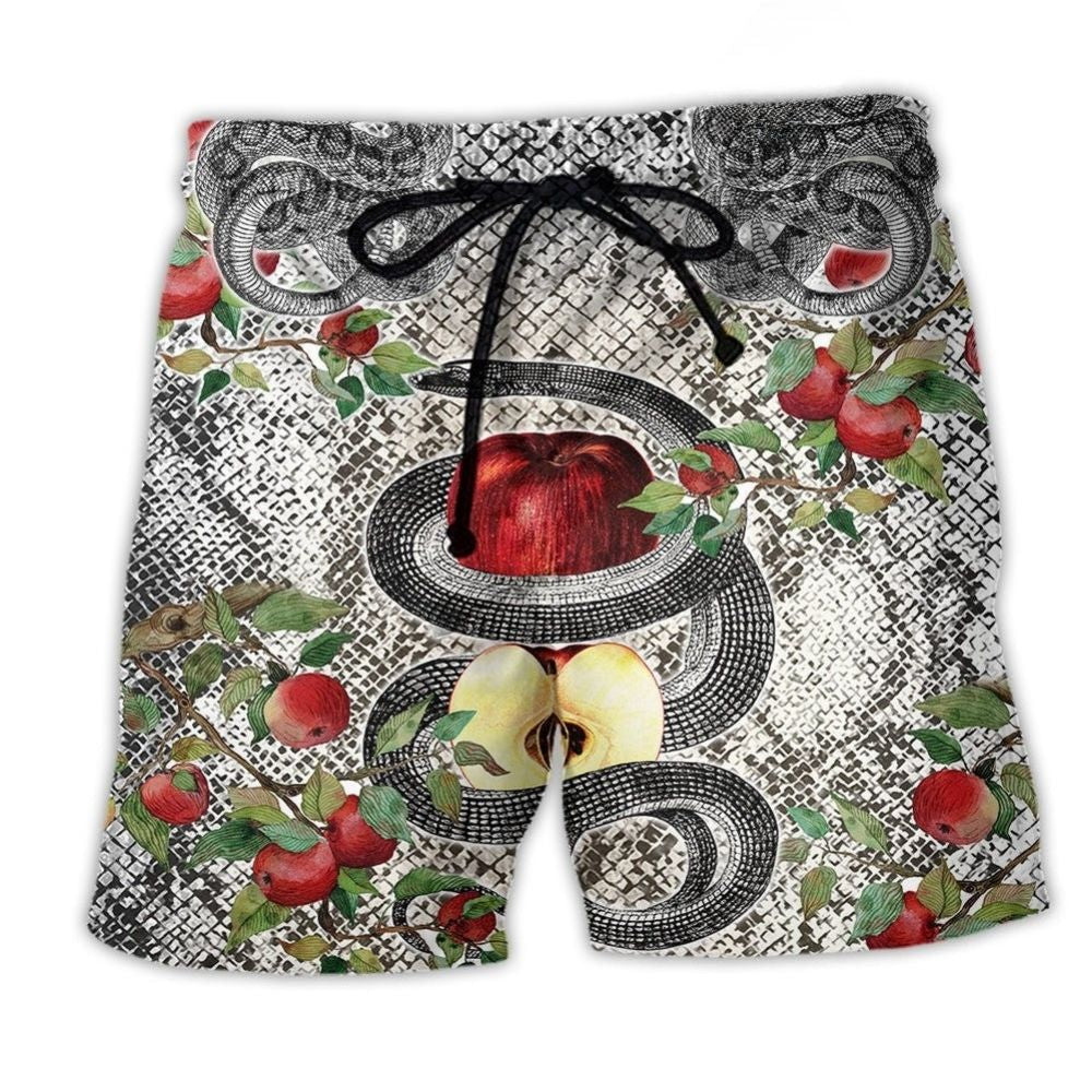 Garden Snake Symbolic Nature Beach Shorts Design View For Summer Events And Coastal Getaways