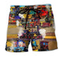 Train Travel Well Colorful Beach Shorts Design Detail For Coastal Escapes And Daily Wear