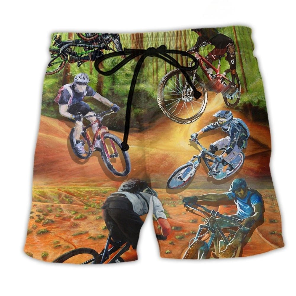 Bike Trail Cycling Adventure Beach Shorts For Relaxed Shoreline Days And Warm Weather Wardrobe