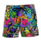 Bohemian Alien Frog Peace Beach Shorts For Warm Weather Outings And Relaxed Holiday Style