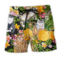 Cat Floral Garden Beach Shorts For Beach Days And Relaxed Holiday Style