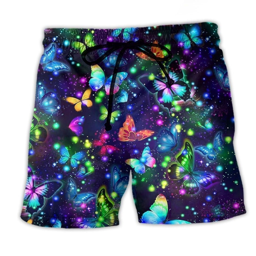 Colorful Butterfly Beach Shorts For Coastal Adventures And Vacation Ready Style