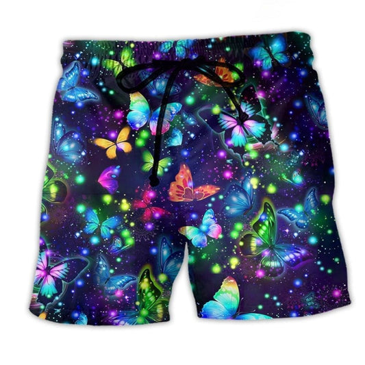 Colorful Butterfly Beach Shorts For Coastal Adventures And Vacation Ready Style