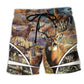 Deer Hunting Outdoor Life Style Personalized Beach Shorts Artwork Detail For Comfortable Everyday Summer Wear