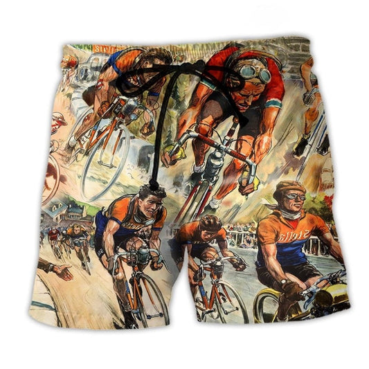 Bicycle Racing Beach Shorts For Oceanfront Weekends And Laid Back Daily Wear