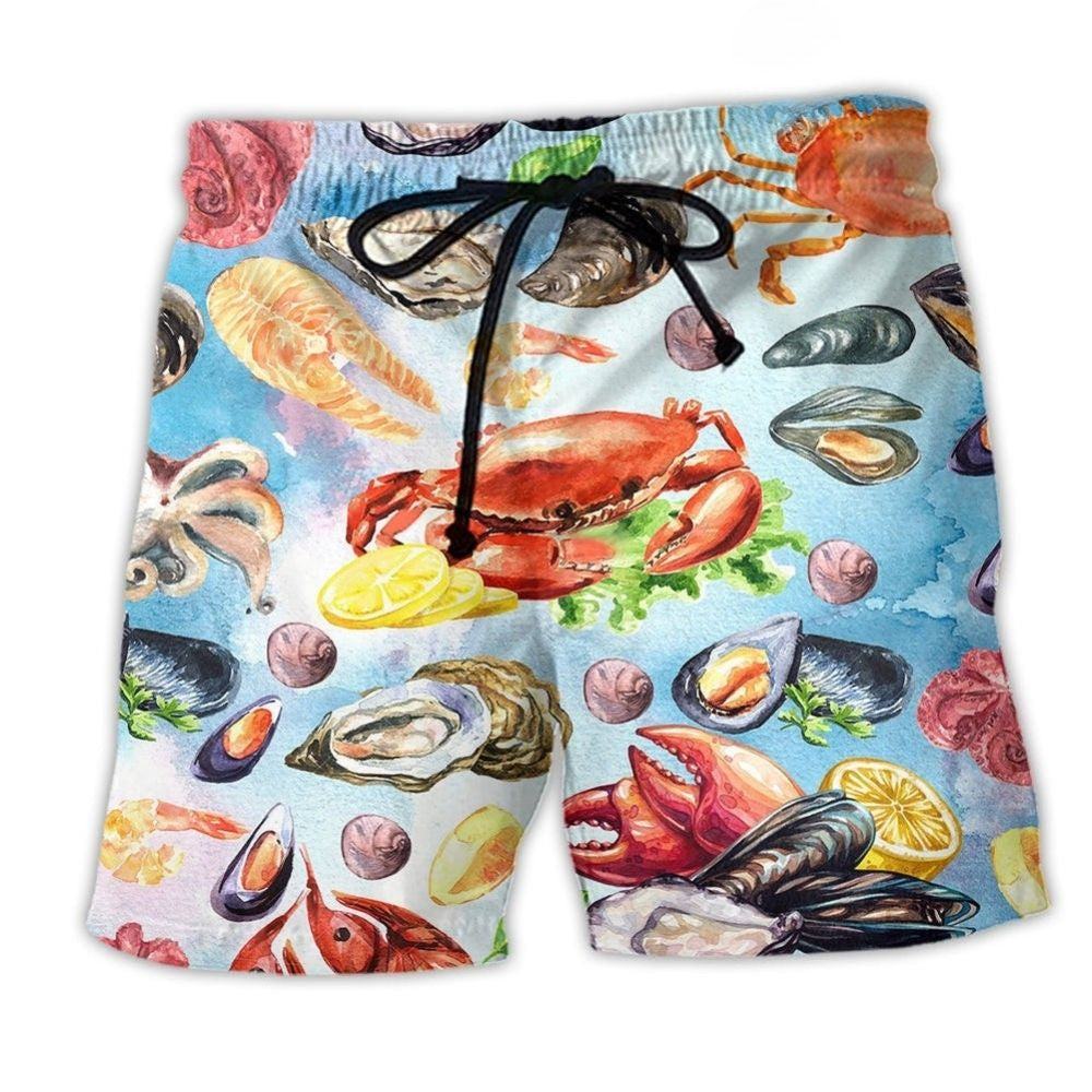 Colorful Seafood Beach Shorts For Weekend Escapes And Easy Warm Weather Wear