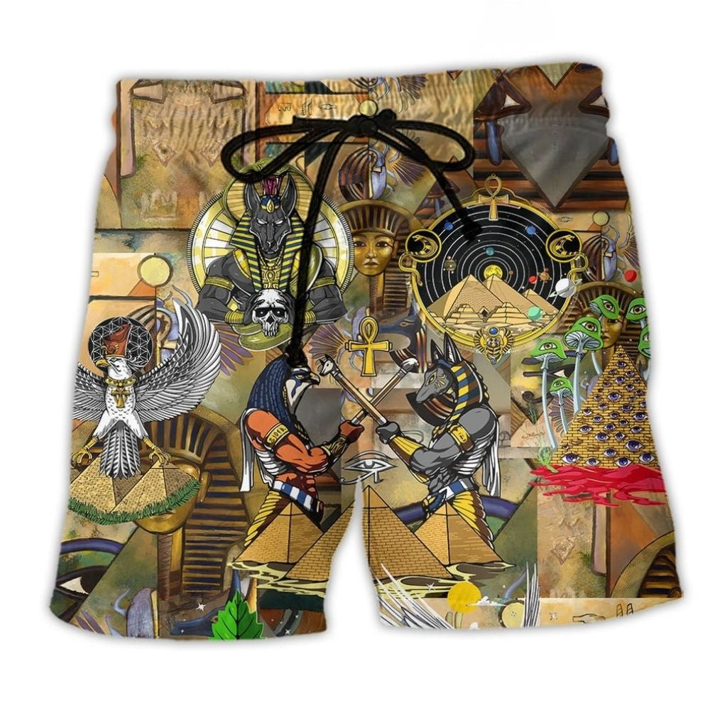 Explore Ancient Egypt History Beach Shorts Design View For Comfortable Resort And Beach Styling