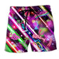 Happy Hour Cocktail Vintage Beach Shorts For Summer Vacation And Coastal Travel