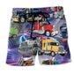 Neon Truck Beach Shorts For Relaxed Shoreline Days And Thoughtful Gift Giving