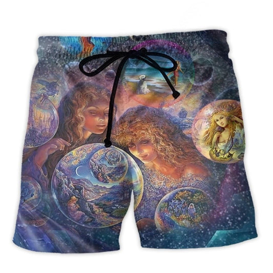 Mystical Earth Beach Shorts For Holiday Cruises And Everyday Comfort