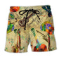 Guitar Singing Music Beach Shorts For Coastal Adventures And Casual Outdoor Comfort