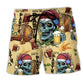 Christmas Skull Merry Xmas Holiday Beach Shorts For Tropical Getaways And Weekend Adventures