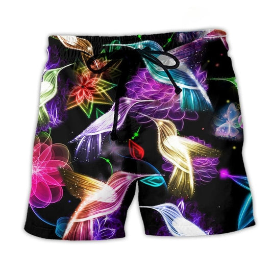 Neon Bird Animal Beach Shorts For Beach Days And Memorable Gift Ideas