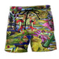 Frog Lake Lover Cute Beach Shorts Pattern View For Weekend Trips And Outdoor Activities