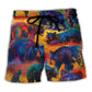 Bear Are Masters Of Survival Beach Shorts Artwork Detail For Tropical Travel And Everyday Wear