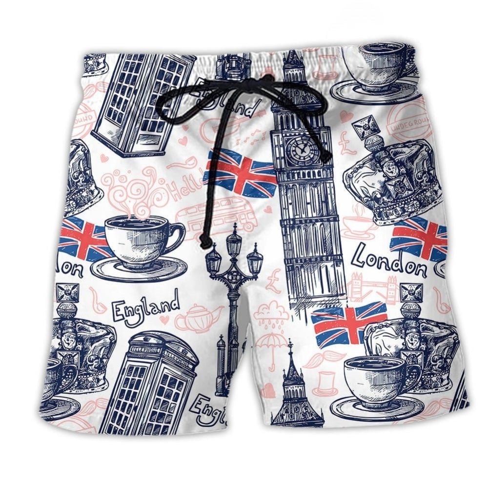 Romantic England Beach Shorts For Seaside Travel And Memorable Gift Ideas