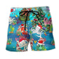 Octopus Merry Christmas Beach Shorts For Warm Weather Outings And Flexible Everyday Wear