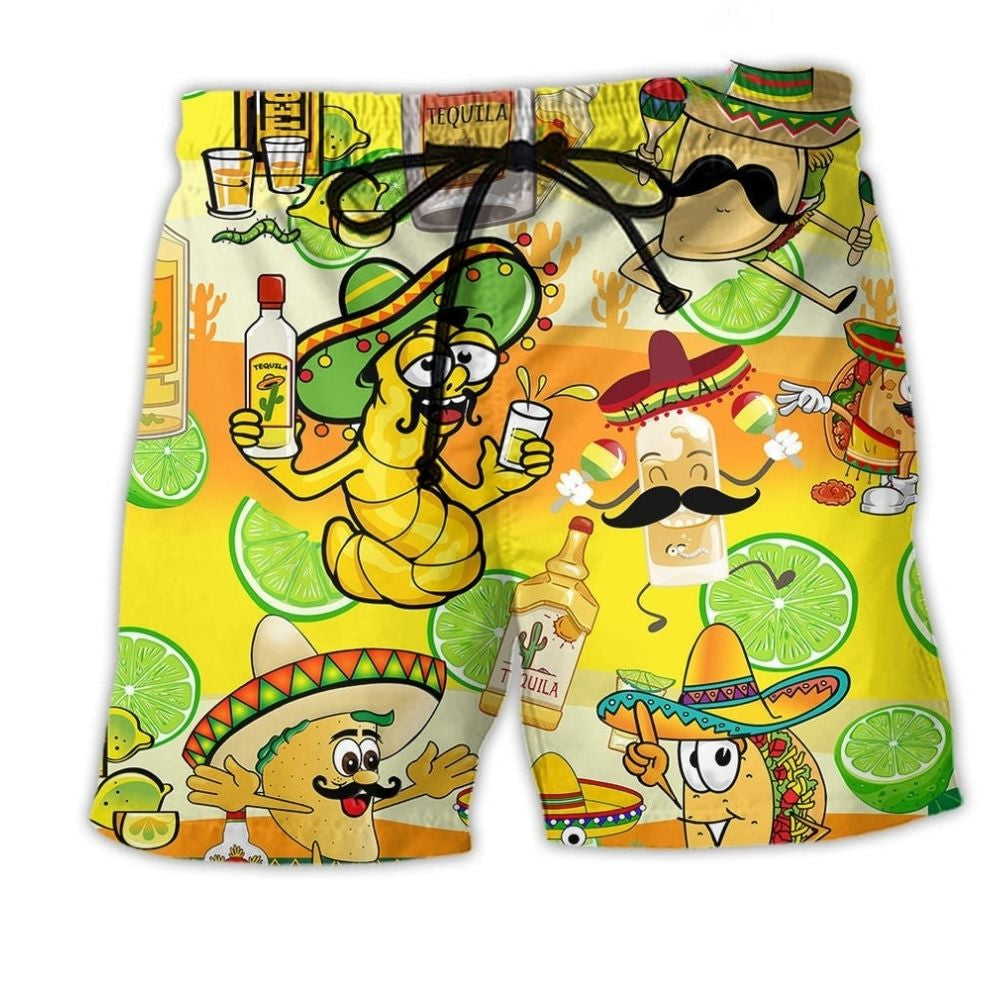Wine Tequila Mystical Water Fun Beach Shorts For Poolside Relaxation And Summer Adventures
