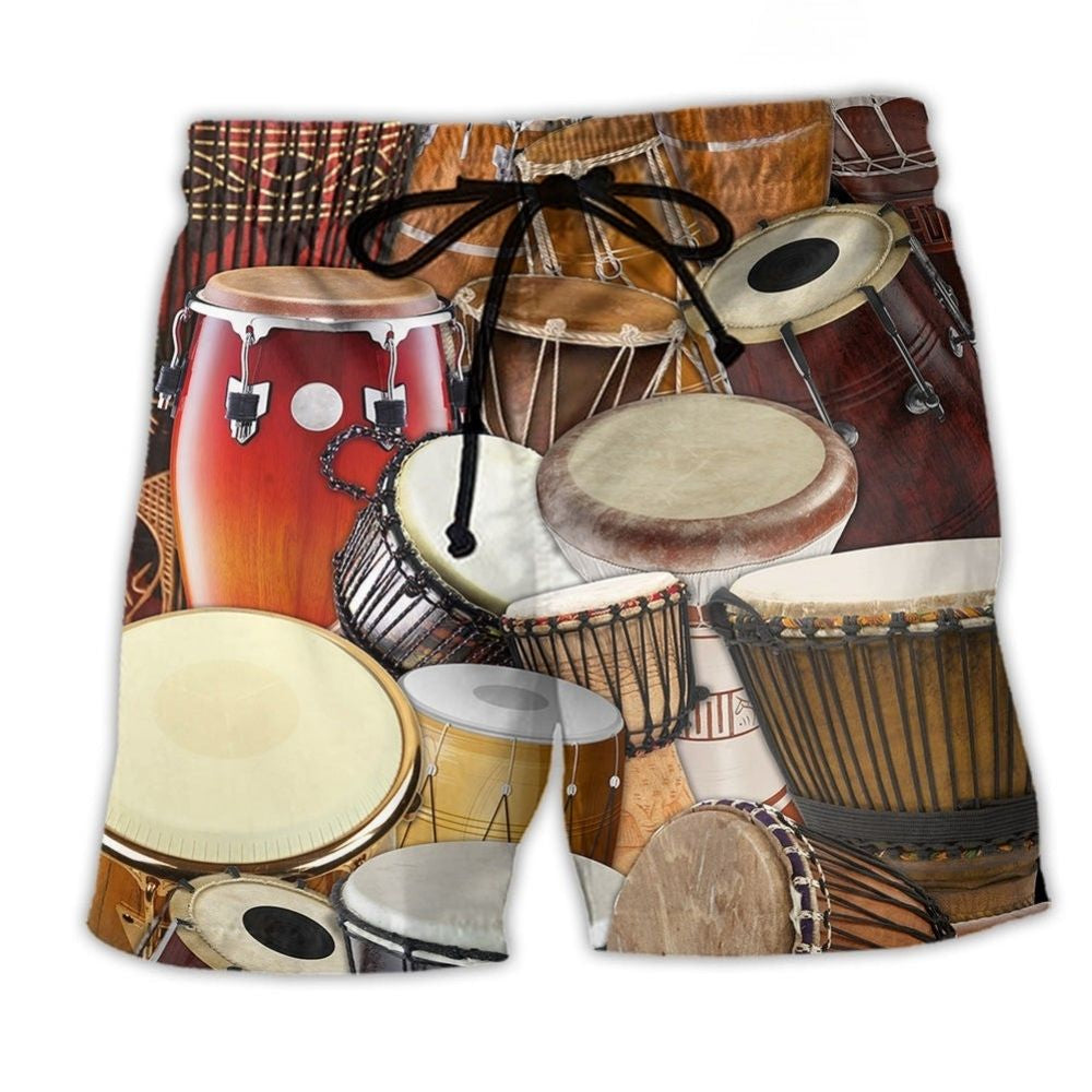 Drum Music Lifestyle Beach Shorts For Coastal Adventures And Relaxed Summer Wear