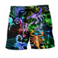 Neon Scorpion Beach Shorts For Resort Getaways And Easy Warm Weather Wear