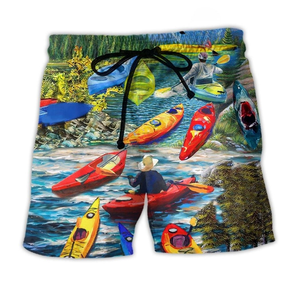Kayaking River Adventure Beach Shorts For Outdoor Adventures And Everyday Comfort