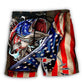 Fishing USA Flag Cool Beach Shorts Print View For Coastal Escapes And Casual Outings