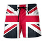 England National Flag Classic Beach Shorts Artwork Detail For Tropical Travel And Everyday Wear