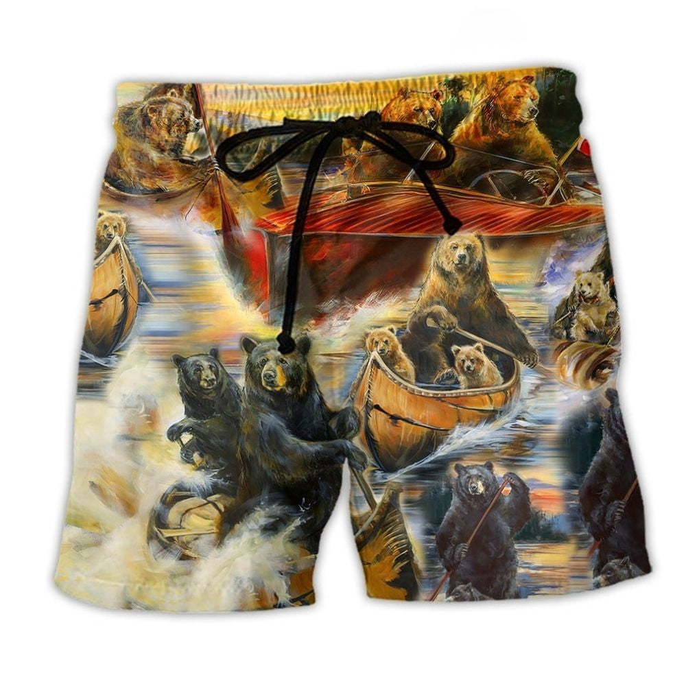 Bear Whatever Floats Beach Shorts For Summer Festivals And Laid Back Daily Wear
