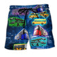 Colorful Travel Bus Journey Beach Shorts For Sunny Day Getaways And Relaxed Holiday Style