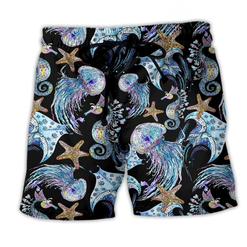 Sea Animals Beach Shorts For Resort Days And Relaxed Casual Style