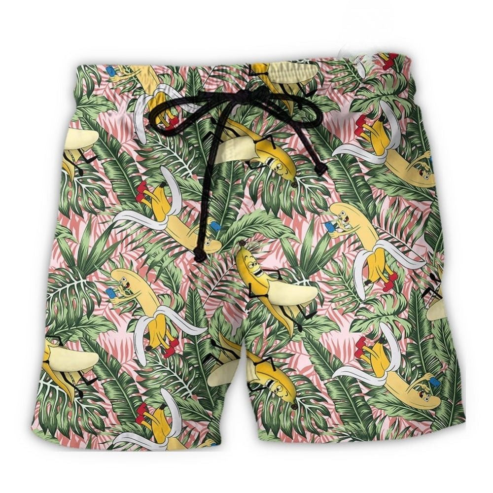Banana Playful Humor Fun Beach Shorts For Sunny Holidays And Comfortable Daily Styling